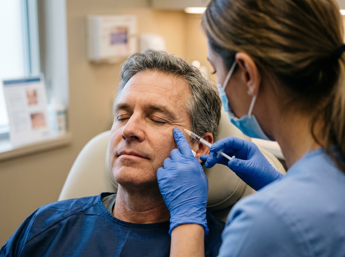 Facial Wrinkle Botulinum Toxin Injections
